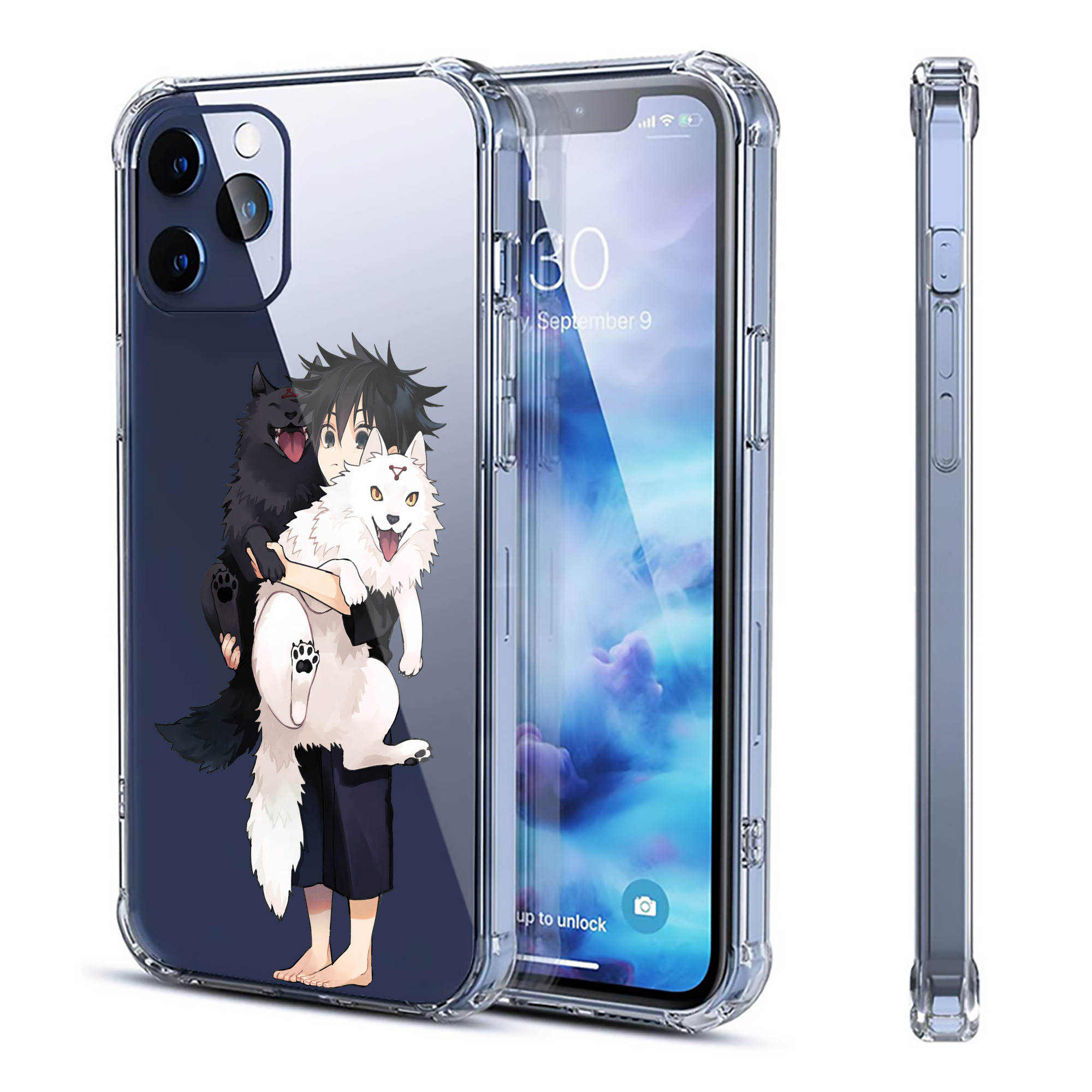 （画像用） 呪術廻戦 Jujutsu Kaisen 【iPhone 12シリーズ対応】透明スマホケース（クリアソフトケース）